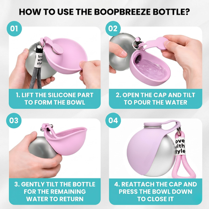2-in-1 Portable Dog Water Bottle - Leak-Proof