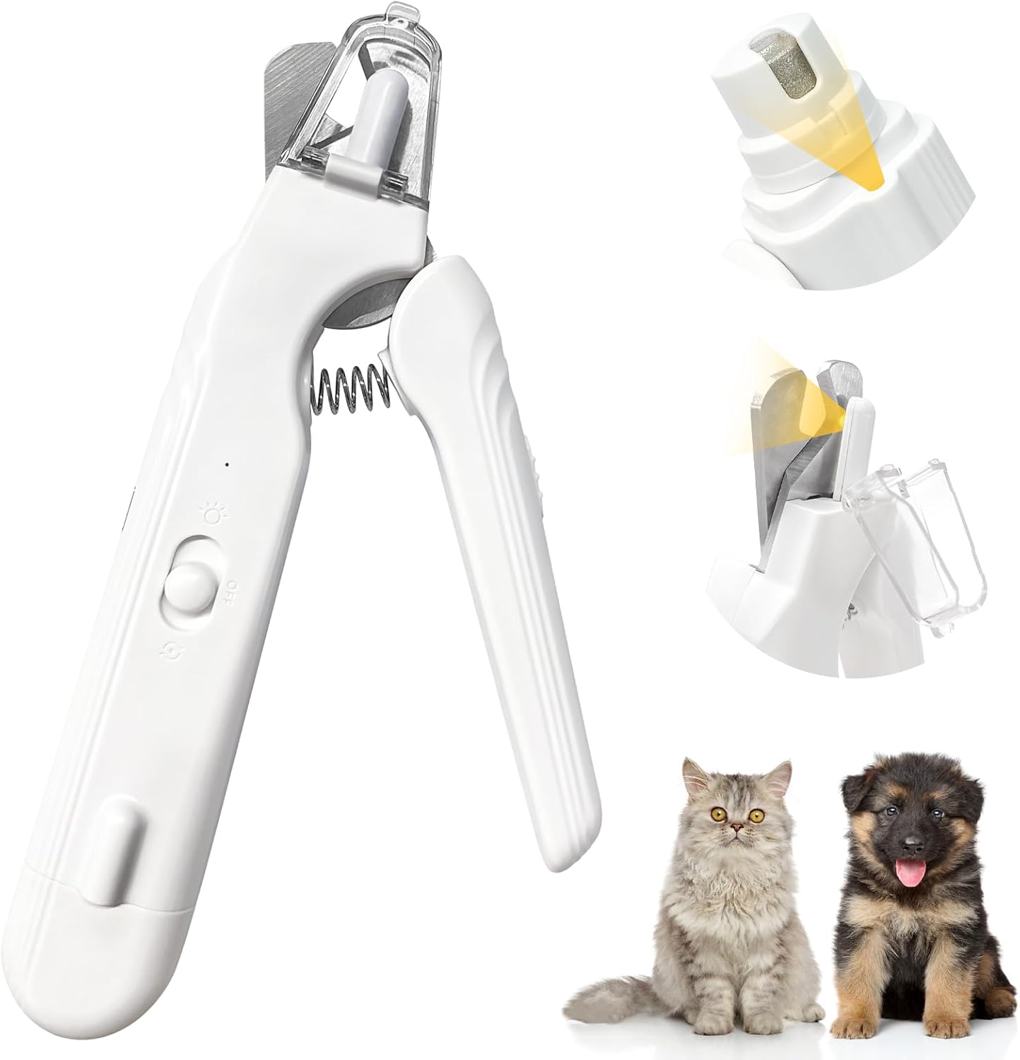 2-in-1 Pet Nail Trimmer & Grinder with LED Light
